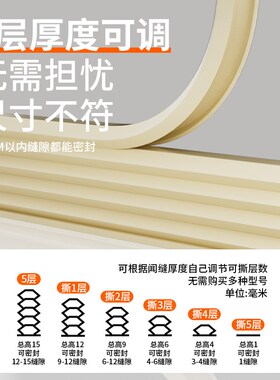防盗门入户门密封条门缝防风大门框专用房门隔音静音条进户门胶条