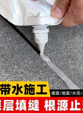 水泥地面裂缝修补剂高强度屋顶防水补漏材料墙体灌缝胶填缝堵漏王