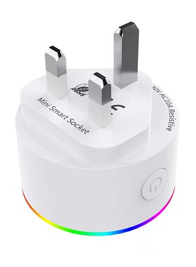 英规智能插座wifi手机远程遥控定时开关插头 RGB调光情景夜视插座
