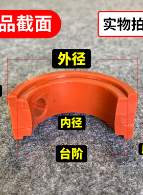 食品级蝶阀阀芯密封圈 不锈钢快装阀门密封垫 卫生级红色硅胶垫圈