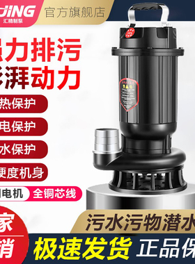 污水泵提升泵家用抽粪220V泥浆三相农用灌溉抽水排污泵380V潜水泵