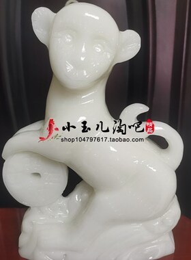 天然白玉十二生肖动物桌面家居手工摆件鼠牛虎兔龙蛇马羊猴鸡狗猪