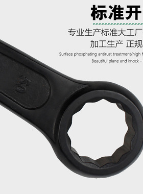 IMPA611101 重型梅花敲击扳手 单头开口扳加厚可敲打锤击27工业级
