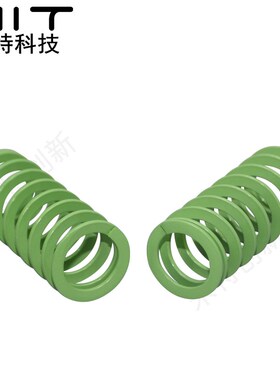 SWY绿色矩形螺旋弹簧伸缩模具弹簧耐热弹簧重载负荷耐高温防震