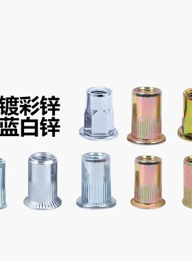 国标 304不锈钢/镀锌 拉铆螺母拉卯螺帽拉母拉帽铆螺母螺丝帽大全
