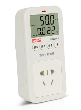 优利德UT230C-II/230A多功能功率计量插座定时电力监测测量仪16A