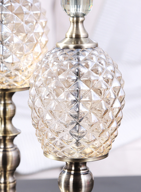 欧式奢华高档水晶玻璃罐装饰品摆件家居样板房间客厅电视柜摆设品