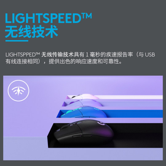 罗技G G304无线鼠标游戏电竞外设办公台式笔记本电脑官方旗舰店