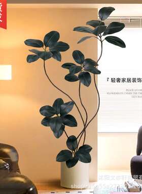 仿真绿植橡皮树客厅大盆栽室内绿植仿生假植物高端轻奢落地摆件