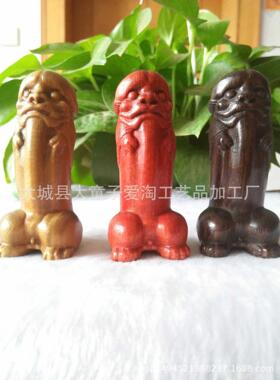 生产厂家乌木绿檀血檀木手把件耀武扬威挂件工艺品