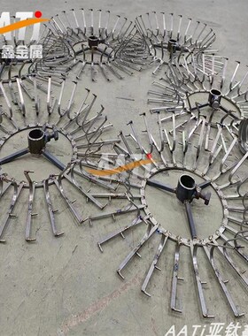 亚钛鑫氧化挂具电镀纯钛挂具电解抛光钛挂架不锈钢工业电镀钛夹具