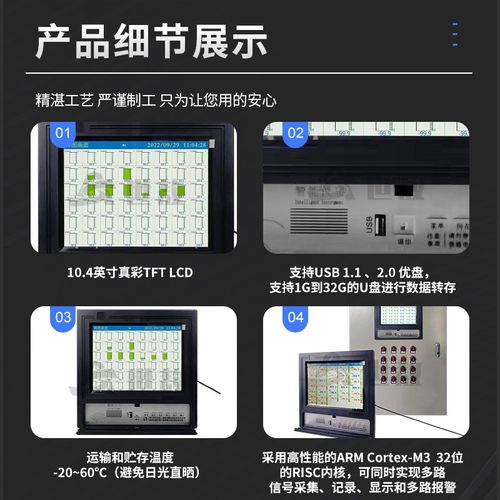 SA-JLY01D彩色无纸记录仪曲线数据多路信号采集记录显示报警大屏 - 图2