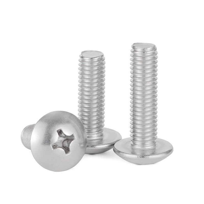 304不锈钢大扁头螺丝十字大头大帽伞头蘑菇头螺钉M2M3M4M5M6M8L - 图2