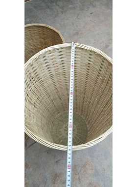 60㎝高竹编筐子竹背篓竹筐果篮筐子菜筐子展示竹筐子