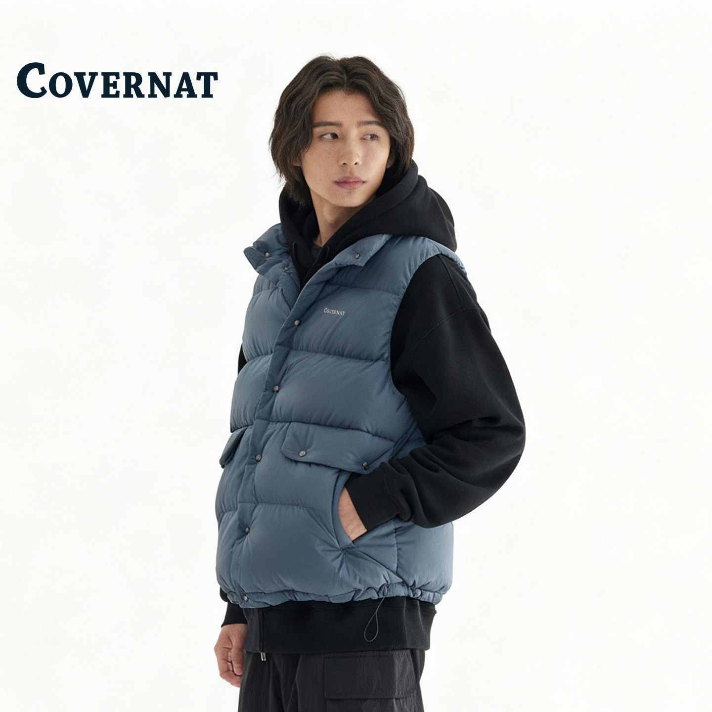 COVERNAT韩国羽绒马甲男2025新款保暖无袖背心鸭绒运动休闲短外套,淘宝优惠券,粉丝福利购,淘宝优惠卷