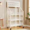 Multifunctional perforated board storage rack floor-standing bookshelf storage rack multifunctional storage rack removable trolley