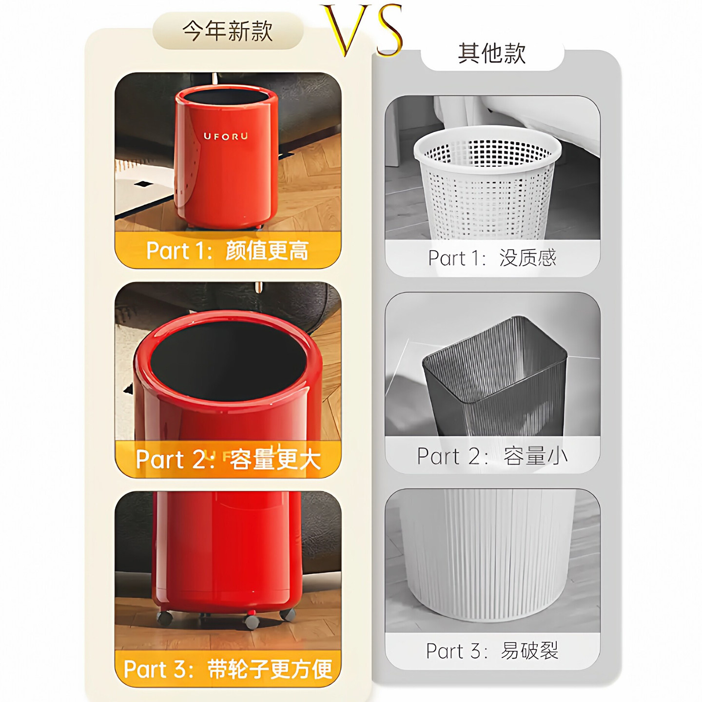 垃圾桶家用2025新款客厅高颜值卧室宿舍卫生间厨房厕所大号大容量