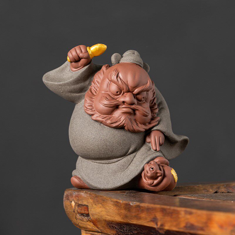 Purple sand tea pet ornaments, Zen Laozi character tea table, tea space decoration boutique, tea ceremony tea accessories