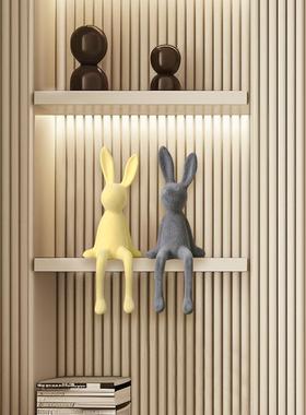 坐姿兔子治愈系小摆件轻奢高档客厅酒柜电视柜餐边柜儿童房装饰品