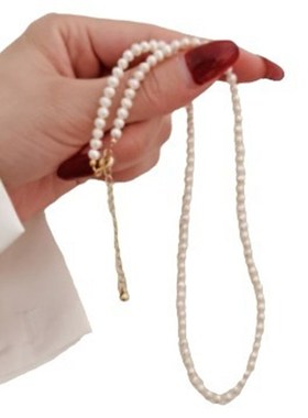 天然珍珠项链 i轻奢网红气质百搭颈链一款两戴2021年新款潮手饰