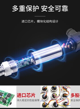 小巧型压力变送器带数显高精度模块4-20ma水压油压气压压力传感器