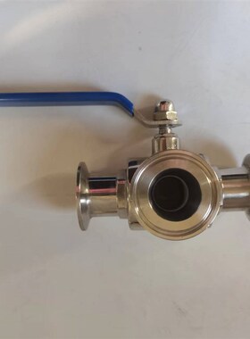304卫生级快装三通球阀不锈钢卡箍式三通手动球阀快开T型L型阀门
