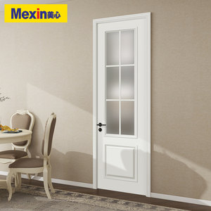 美心木门木质复合环保烤漆欧式厨房门室内玻璃门厨卫门4157可定制