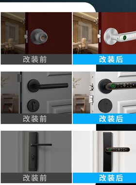 室内房间木门指纹密码锁卧室家用办公室智能电子门锁球形两件式通