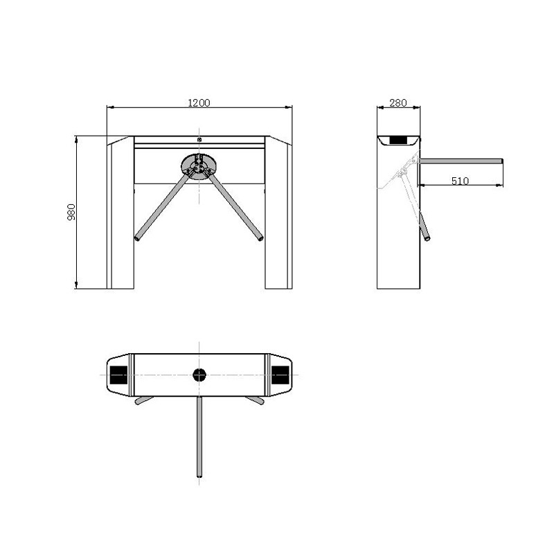 Three-roller gate construction site entrance and exit employee real-name system pedestrian passage face recognition access control attendance system