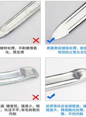 撬棍特种钢扁头汽修扁平手动多功能拆扒胎神器器补胎工具大全撬扛