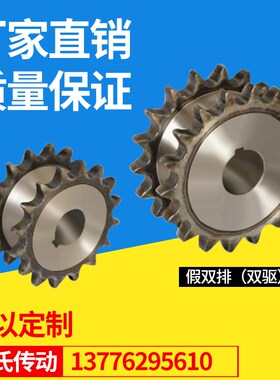 3分双驱链轮/假双排/走链条单排链条齿数12/13/14/15/16/17到30齿