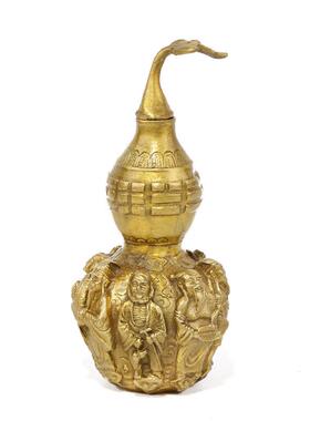 兴旺铜器铜葫芦 纯铜八仙过海葫芦摆件铜工艺品家居摆件