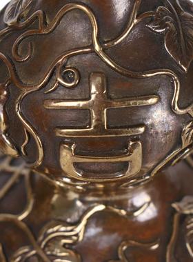 杨铜记 铜葫芦摆件 福禄寿葫芦 八卦如意葫芦 工艺品铜器