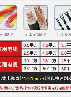 小型电动手摇剥线机废旧铜线电线缆剥皮扒线开皮去皮扒线剥线神器