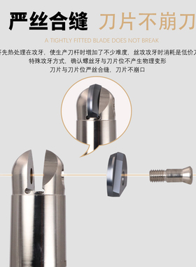 黛杰球刀片BNM半圆刀片球型精铣刀杆加工中心铣床BNM 16R8 20R10