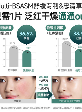 MilbaLab忠清道草本镇静舒缓敏感退红棉片70片妆前湿敷补水