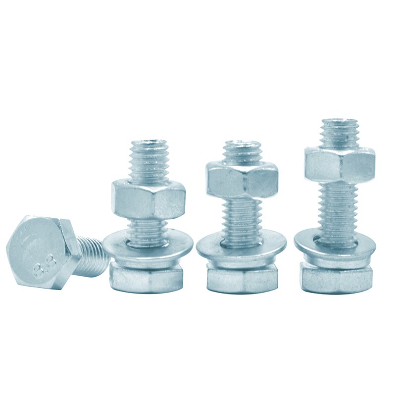 8.8级镀锌外六角螺丝螺栓螺母套装大全配件组合长螺杆M6M8M10M12 - 图3