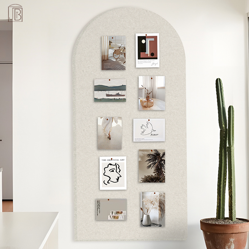 半圆毛毡墙贴照片墙展示板墙面软木板文化墙留言板木板粘板墙软板 - 图0