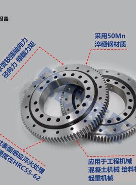 金爪无影犀牛旋转抓木机配件夹木器回转支撑大齿转盘68齿70齿包邮