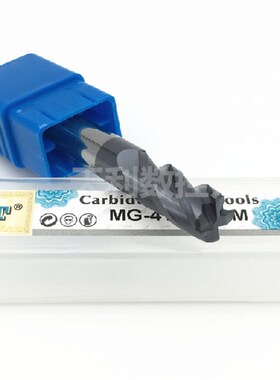 50度KLOT整体合金涂层四刃4刃圆鼻刀圆角牛鼻铣刀 3-20*100长