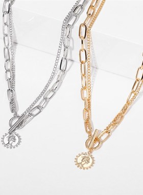 Chain Necklace human thead pendant collarbone neck chain项链