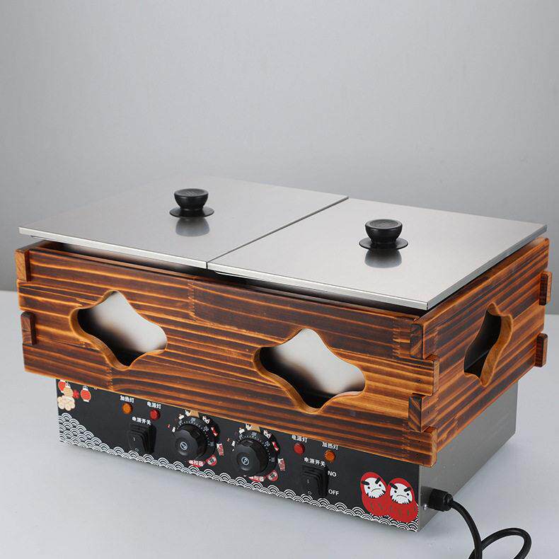 Customized wooden frame oden cooking machine skewers fragrant snack equipment stall equipment Jiugongge oden cooking machine