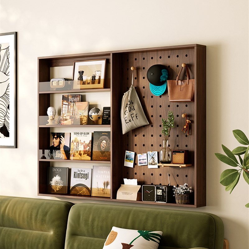 Sofa rear storage rack wall-mounted bookshelf tool wall-mounted C board hole board hanging board wall display rack shape