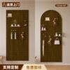 Solid wood hole board storage rack walnut color custom wall display rack shape O wall hanging wall storage rack hanging