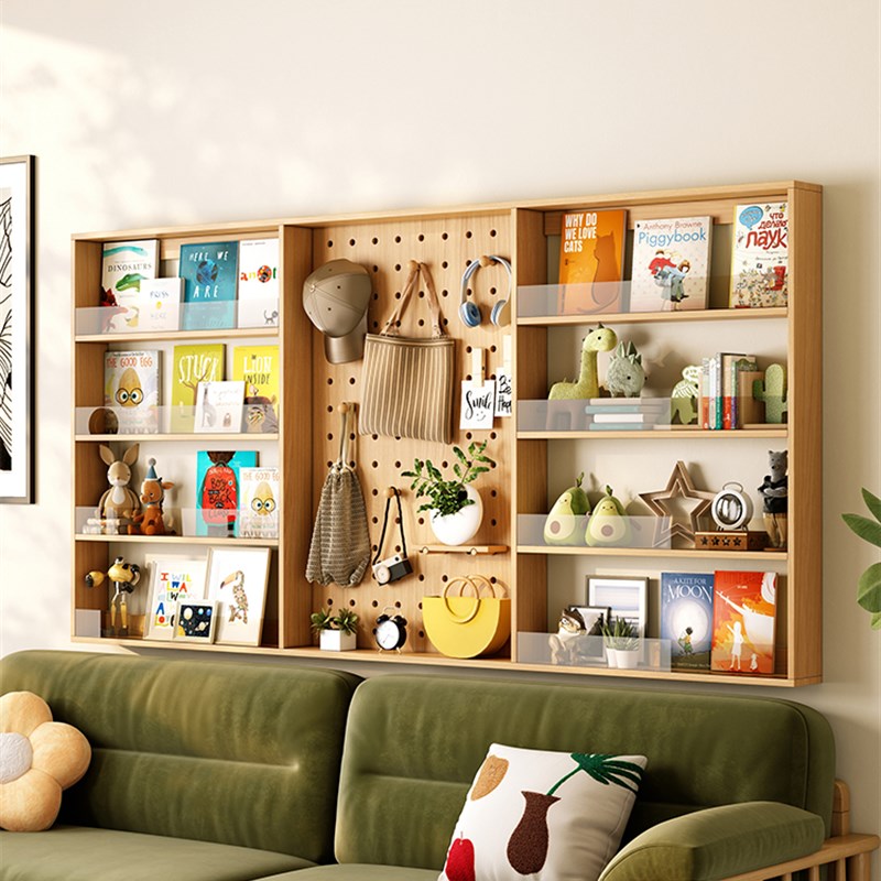 Sofa rear storage rack wall-mounted bookshelf tool wall-mounted C board hole board hanging board wall display rack shape