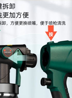 藤原电动喷漆枪油漆喷壶220v乳胶漆小型锂电喷涂一体机高雾化神器