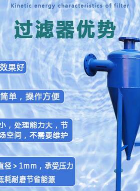 304不锈钢旋流除砂沙器自动排污河水沙水旋液分离器 离心式过滤器
