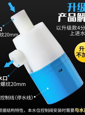 水塔水箱浮球阀开关水位全自动止水补水控制器水满自停阀上水自动
