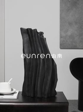 简约现代轻奢软装饰品家居餐桌干花插花器售楼处样板房间花瓶摆件