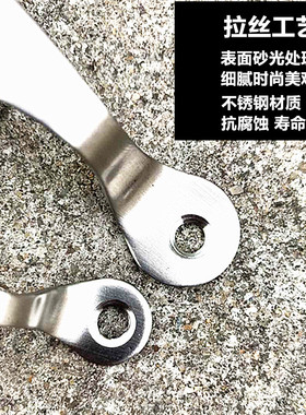 不锈钢小拉手扁钢拉手抽屉柜门小拉手木门门窗家具明装实心小拉手